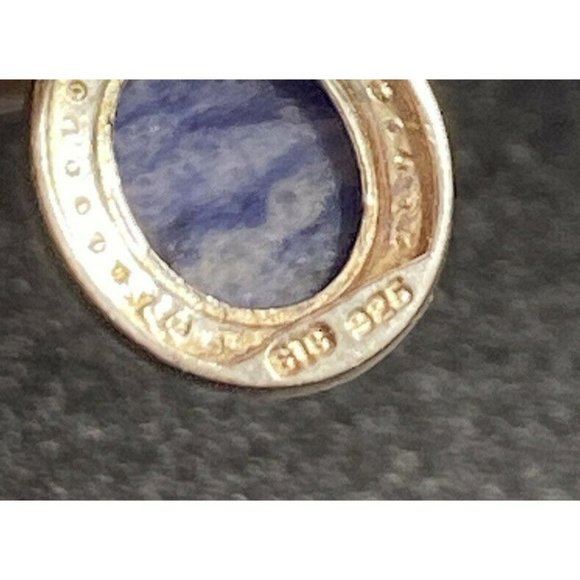 Chuck Clemency STS Clip Earrings 925 CZ Blue White Stone Pronged - Picture 4 of 4